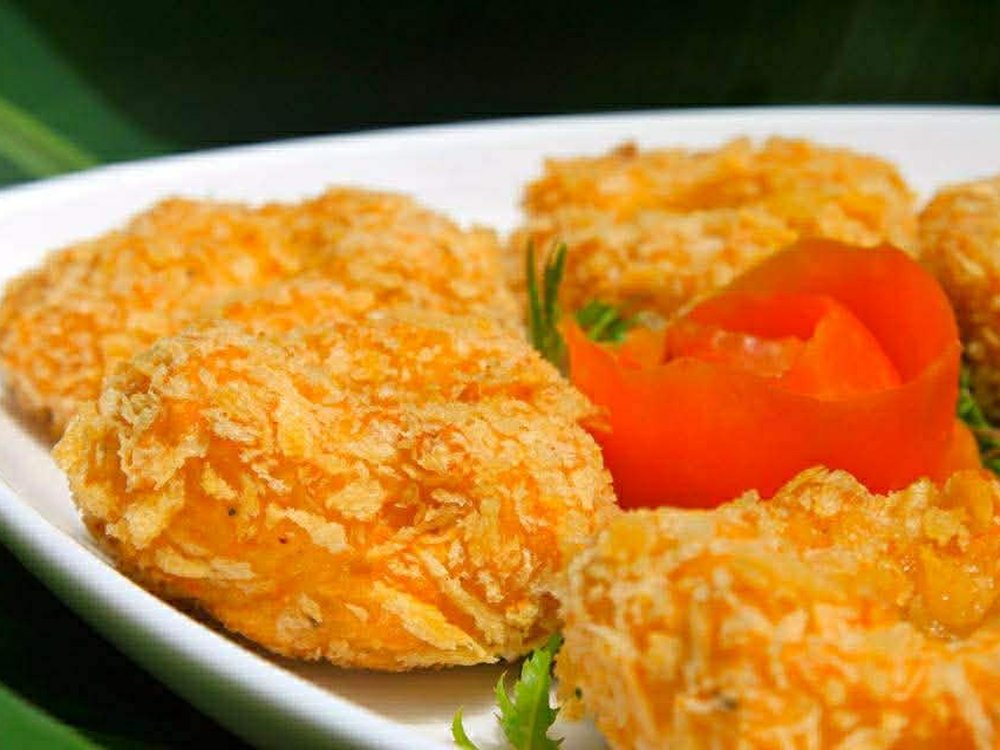 ทอดมันกุ้ง ร้านอาหารใบเตย กระบี่